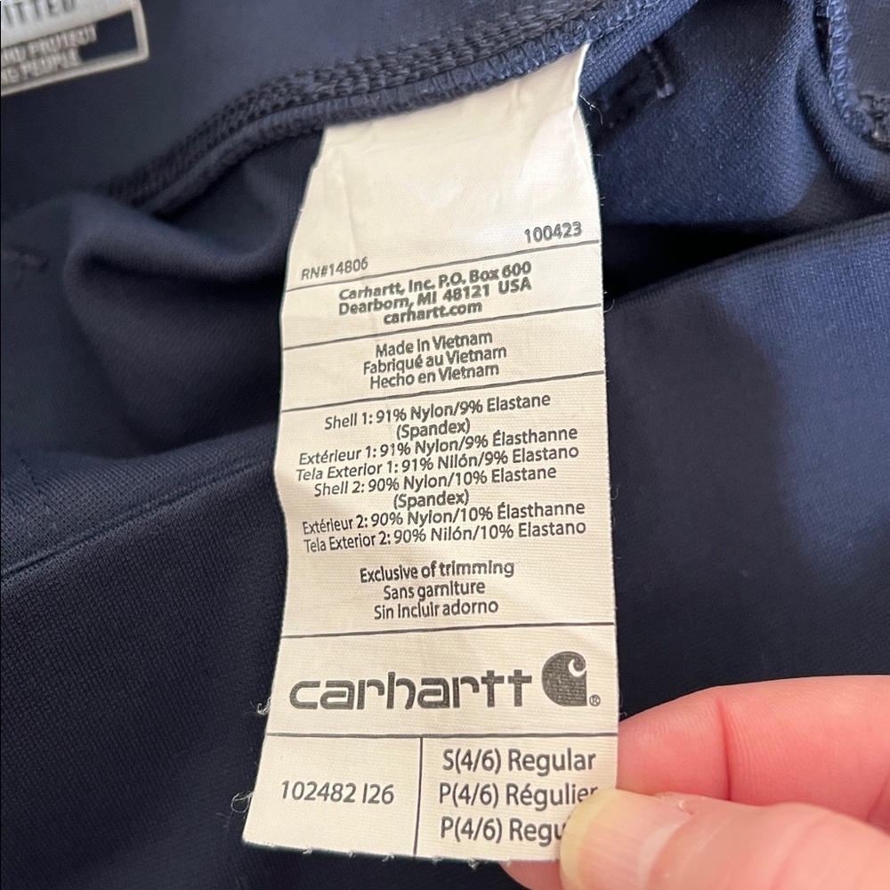 EUC Carhartt women’s fitted work pants in Navy size Small - 4/6 - Picture 9 of 9